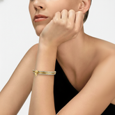 Elegant Double Diamond Line Zip Chain Kada Bracelet